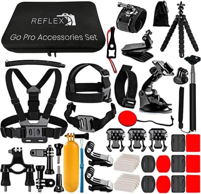 REFLEX CAMERA 50 in 1 Action Camera Accessories Kit Compatible by ReflexCamera