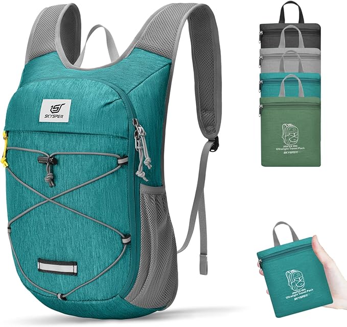 SKYSPER Foldable Hiking Backpack - 10L/15L Small Lightweight Daypack Breathable by SKYSPER