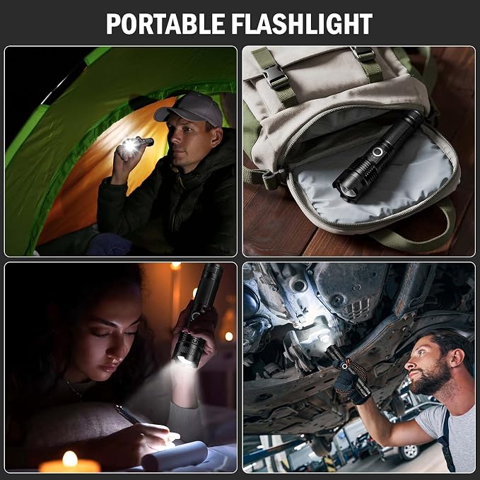 Lylting Led Flashlights High Lumens Rechargeable 2 Pack, 99000 Lumen Super - Image 8