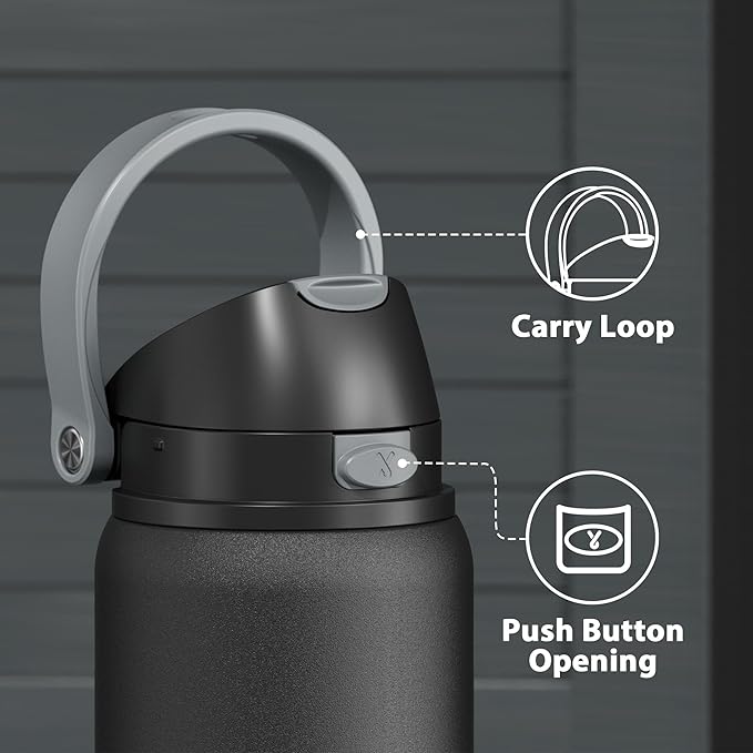 32 oz Insulated Water Bottle for Sports: Meoky Stainless Steel Water Bottle - Image 6