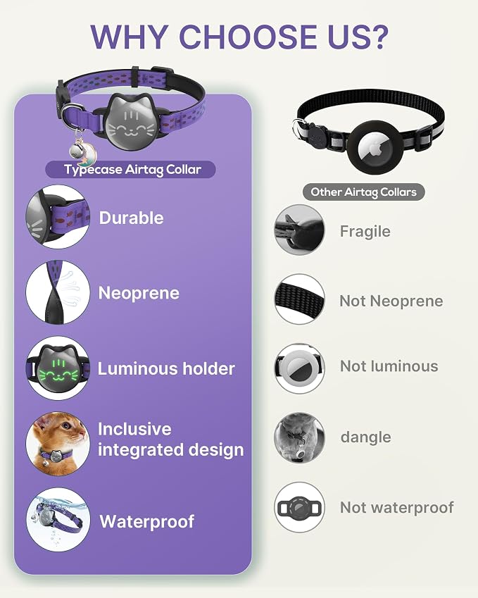 Waterproof Airtag 2nd & 1st Cat Collar, Breakaway Cat Airtag Collar - Image 3