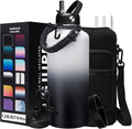 2/3 Gallon Water-Bottle with Straw & Spout Lids - 87oz Insulated Water Bottle by DIGJUPER