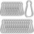 Carabiner, Heavy Duty Galvanized Steel Spring Snap Hook Carabiner Clips by High-PQ