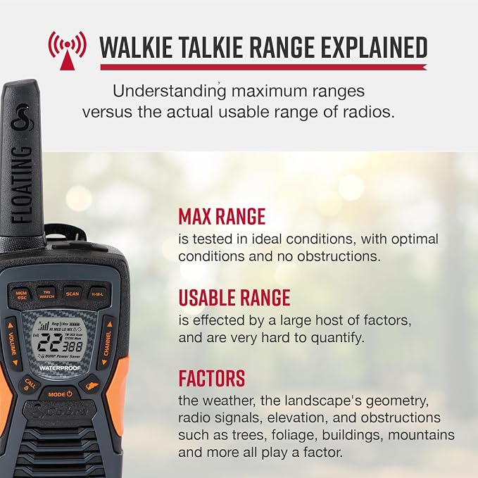 Cobra CXT10953PH-M Emergency Two-Way Radios, Waterproof Walkie Talkies - Image 2