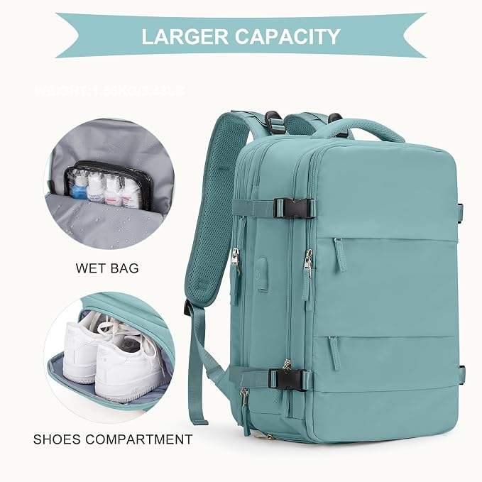 coowoz Large Travel Backpack For Women Men, Carry On Backpack, Hiking Backpack - Image 5
