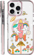 Case for iPhone 16 Pro Max, Spaceship Mushroom Phone Case Design，for Women by Toulas