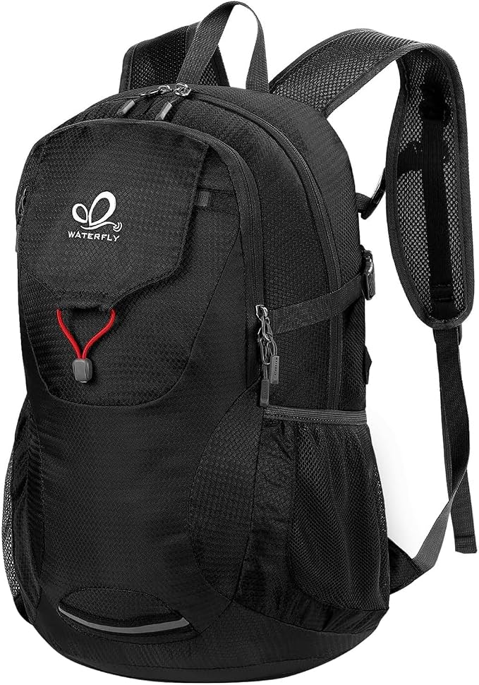 WATERFLY Lightweight Packable Hiking Backpack: 30L Foldable Travel Daypack by Waterfly
