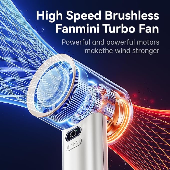 MUXNW Portable Fan for Travel Mini: Pocket Small Handheld Hand Held - Image 7