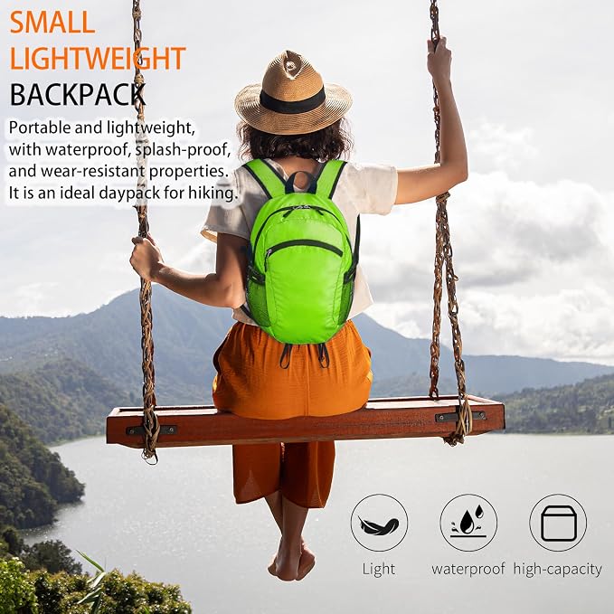 Small Hiking Daypack, 15L Water-Resistant Hiking Backpack Packable Lightweight - Image 8
