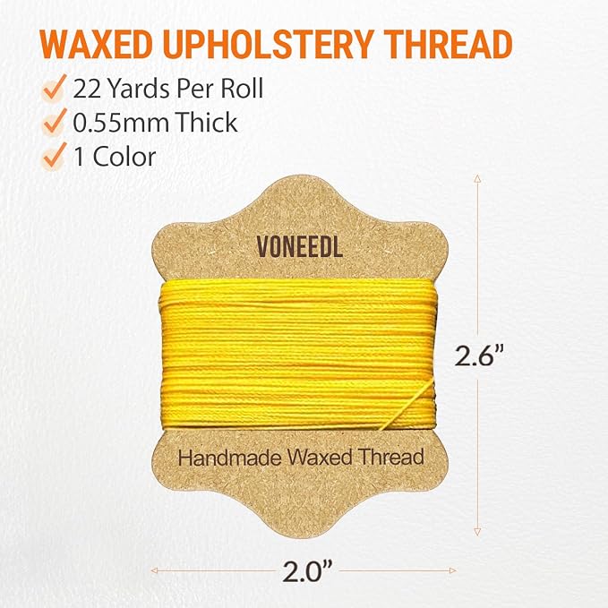 Upholstery Repair Kit: Waxed Sewing Thread & Heavy Duty Needles - Image 3