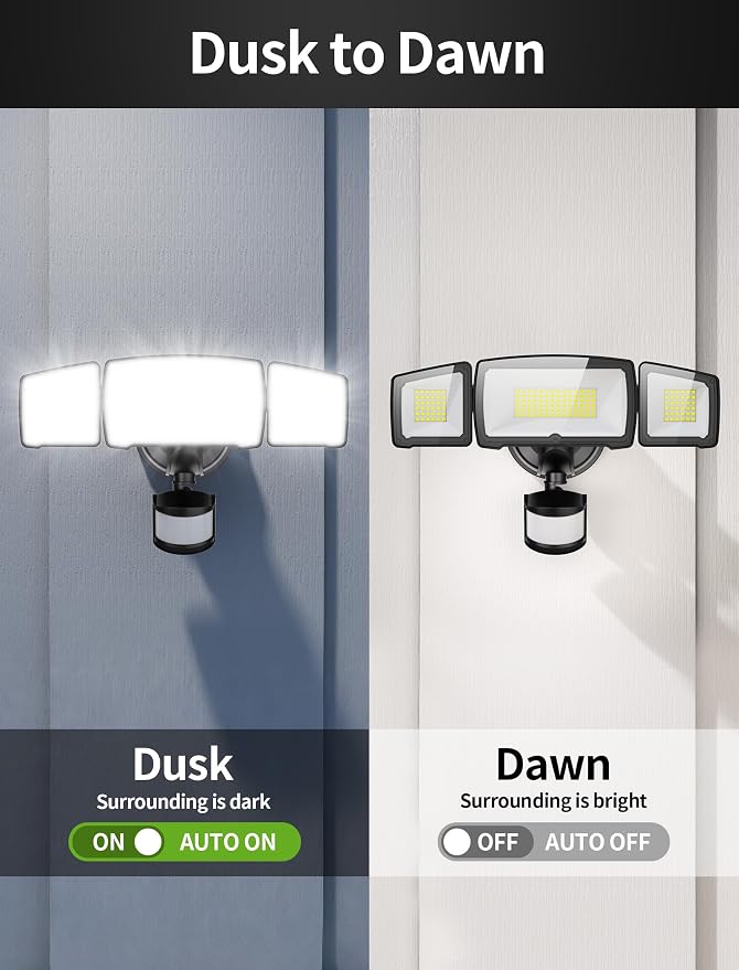 100W LED Security Lights, 11000LM Hardwired Flood Lights - Image 4