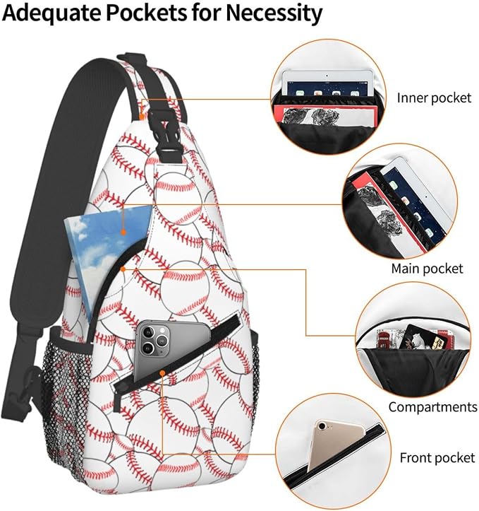 Sling Backpack For Men Hiking Daypack Crossbody Shoulder Bag Travel Chest Pack - Image 7