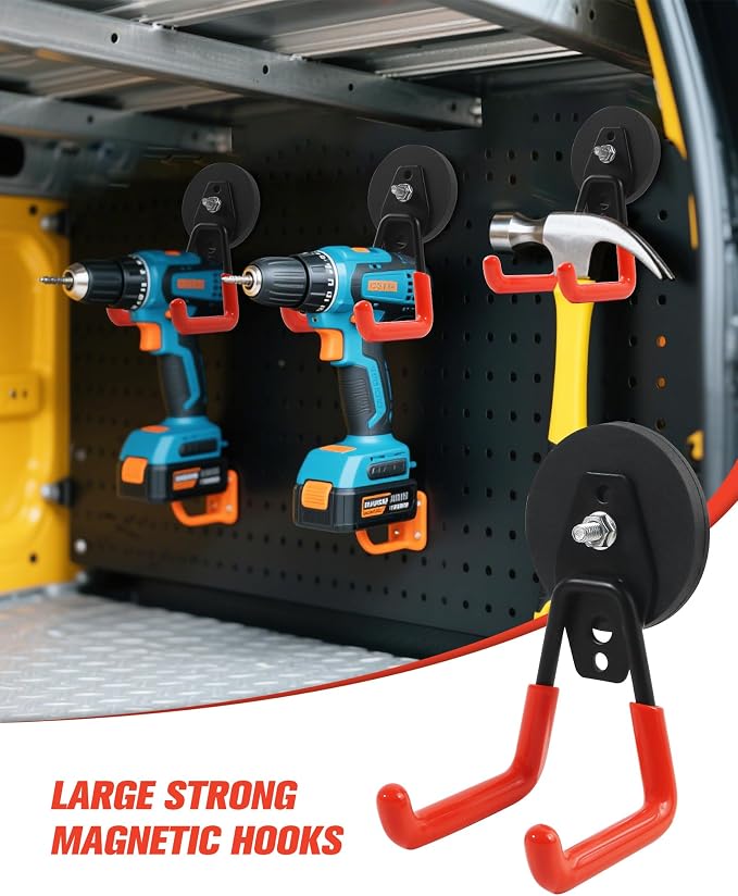 Heavy Duty Magnetic Hooks, Magnet Garage Storage Hooks 4 Pack - Image 7