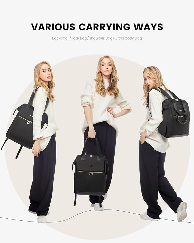 LOVEVOOK Laptop Backpack for Women, 15.6 Inch Work Laptop Bag - Image 6