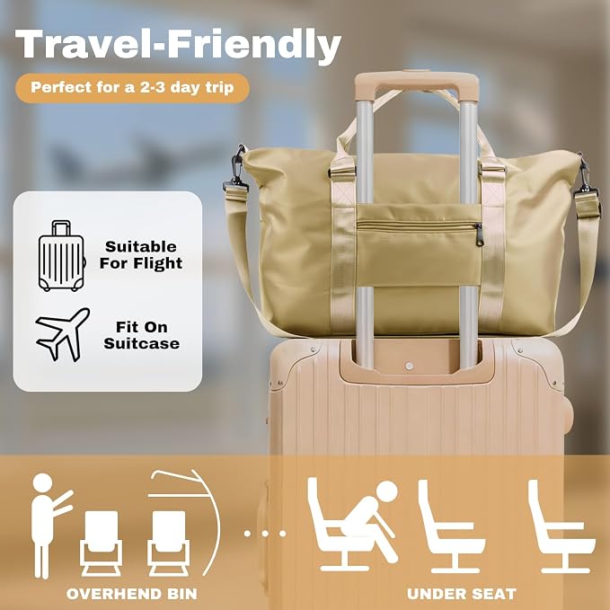 Weekender Duffel Bags for Women， Travel Totes Bag for Airplane Essentials - Image 2