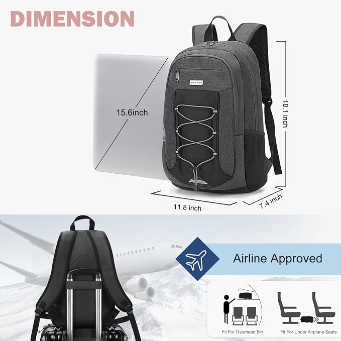 MAXTOP Travel Backpack Laptop Back Pack College Bookbag Anti-theft Backpacks - Image 4