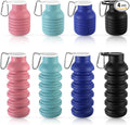LemonRoad 4 Pcs 20 oz Portable Collapsible Water Bottles Reusable Silicone by Unknown