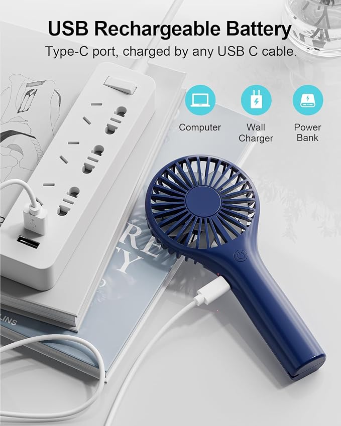 TriPole Portable Handheld Fan Mini Personal Fan - Image 5