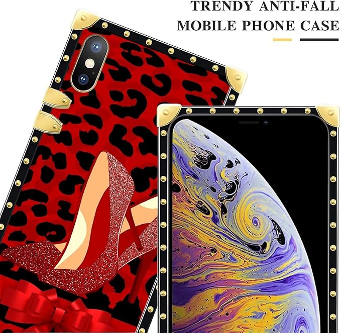 Compatible with iPhone Xs Max Case, Elegant High Heels Luxury Golden Decoration - Image 4