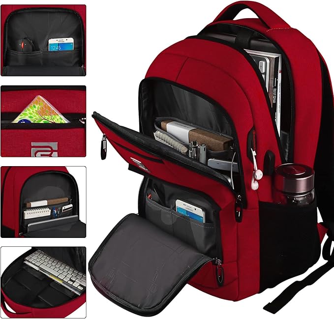 Volher Laptop Backpack, Business Travel Anti Theft Slim Durable Laptops Backpack - Image 2