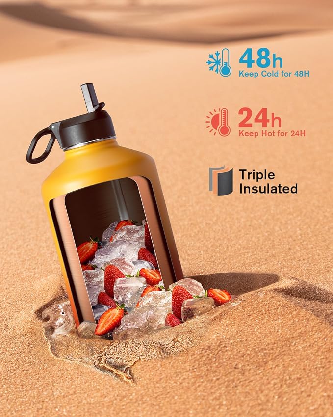 Coolflask 128 oz Gallon Water Bottle Insulated - Image 2