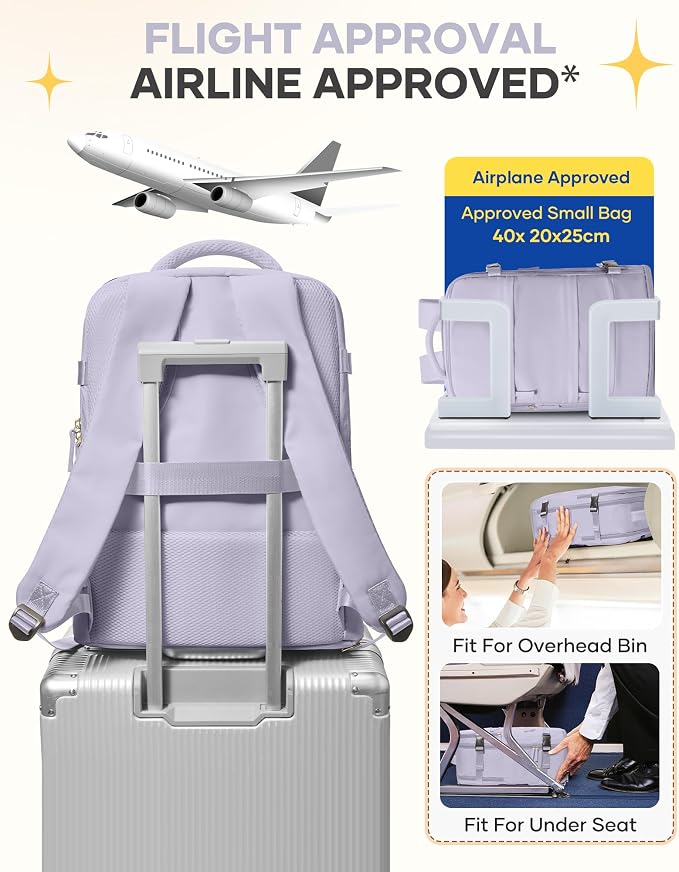 Carry On Backpack Personal Item Travel Backpack - Image 7