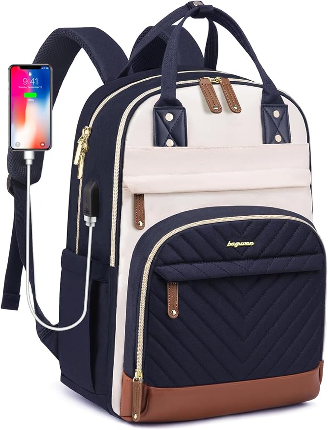 Laptop Backpack for Women, Fits 15.6 Inch Laptop Bag, Fashion Travel Work by BAGSWAN