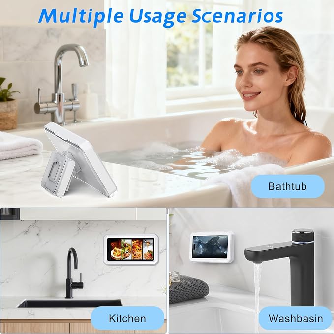 Shower Phone Holder Waterproof, 480° Rotatable, Compatible - Image 6