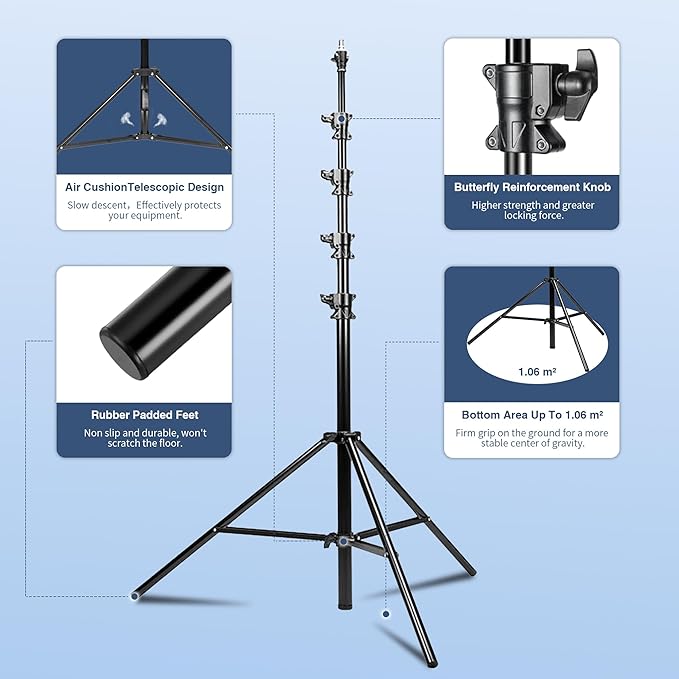 Kate 2 Pack Heavy Duty Light Stand Tripod - Image 4