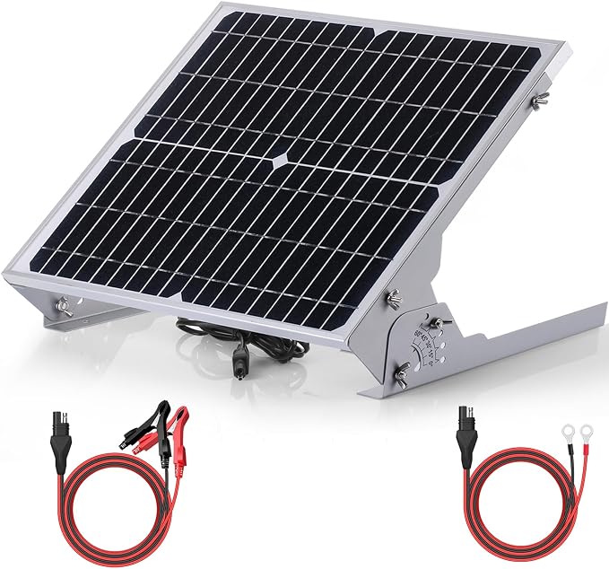 SUNER POWER 24V 20W Solar Battery Charger Maintainer, Built-in Ultra Smart MPPT by SUNERPOWER