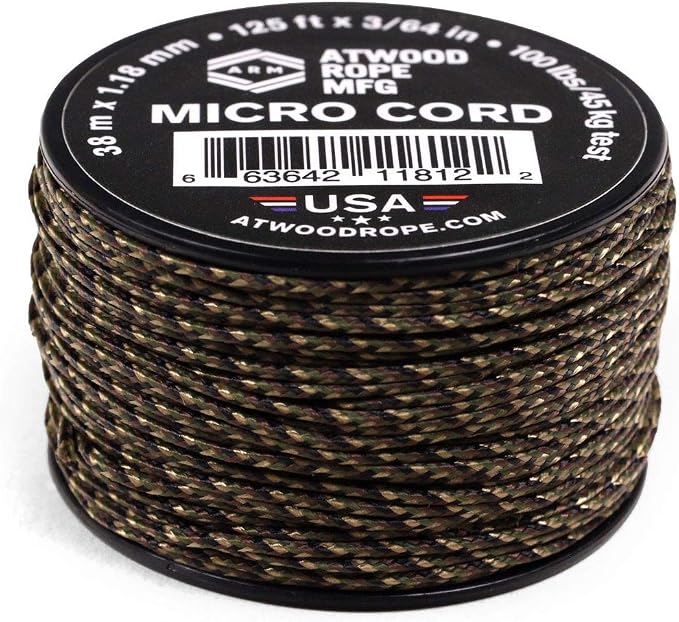 Atwood Rope MFG Micro Utility Cord 1.18mm X 125ft Reusable Spool | Tactical by AtwoodRopeMFG