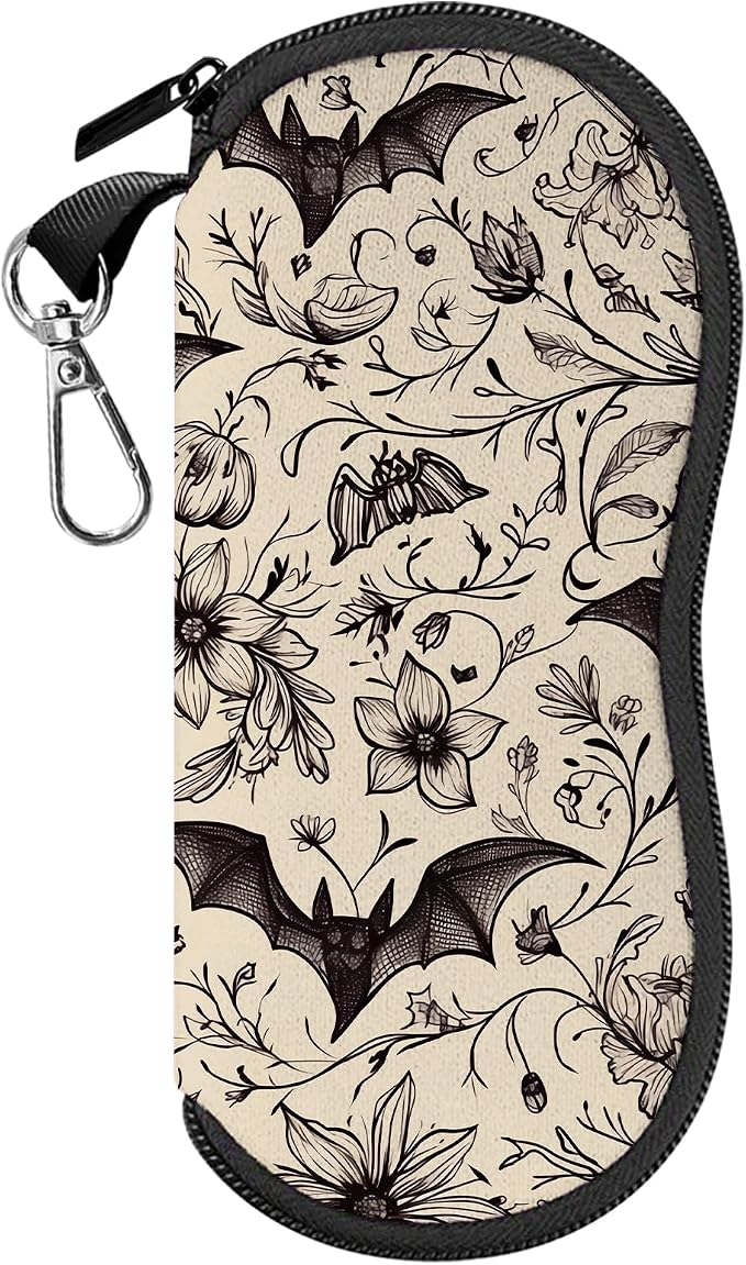 Glasses Case Sunglasses Eyeglass Soft Case Zipper Light Neoprene Pouch by Cabreche