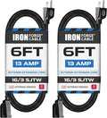 IRON FORGE CABLE 2 Pack of 6 Ft Outdoor Extension Cords by IronForgeCable