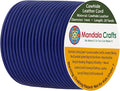 Mandala Crafts Round Genuine Navy Blue Leather Cord by MandalaCrafts