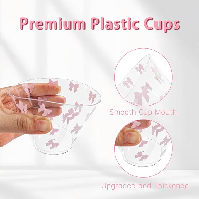 I00000 200 Pcs 9 oz Clear Plastic Cups - Image 5
