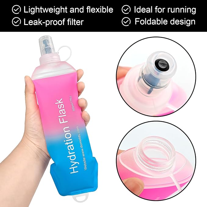 WILDREEDS 500ml Soft Flask, TPU Collapsible Soft Water Bottle - Image 2