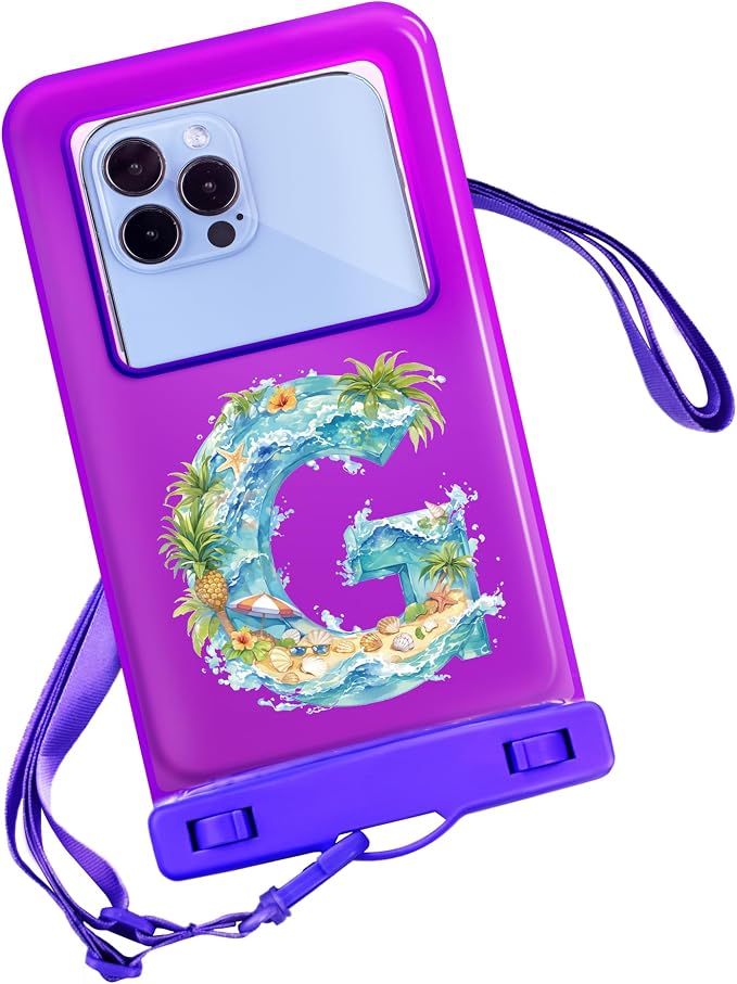 Personalized Initial Waterproof Phone Pouch Case by Unknown