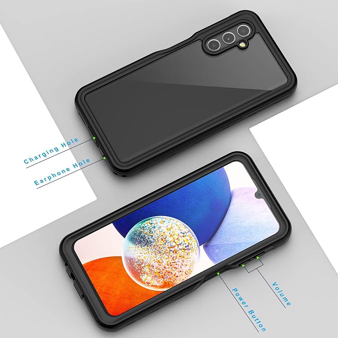 Lanhiem for Samsung Galaxy A14 5G Case, IP68 Waterproof Dustproof, Built-in - Image 6