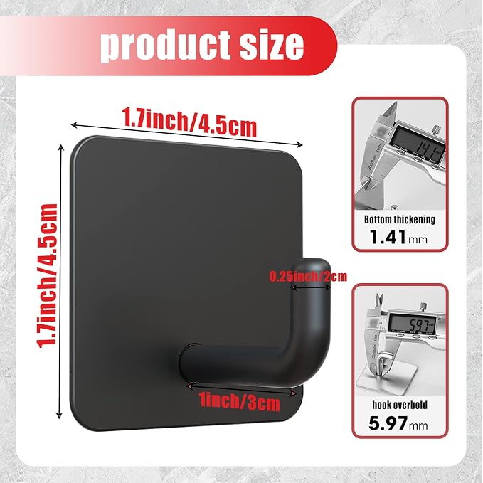 Emergency Fire Blanket Wall Hooks，Waterproof Stainless Steel Adhesive Hooks - Image 2