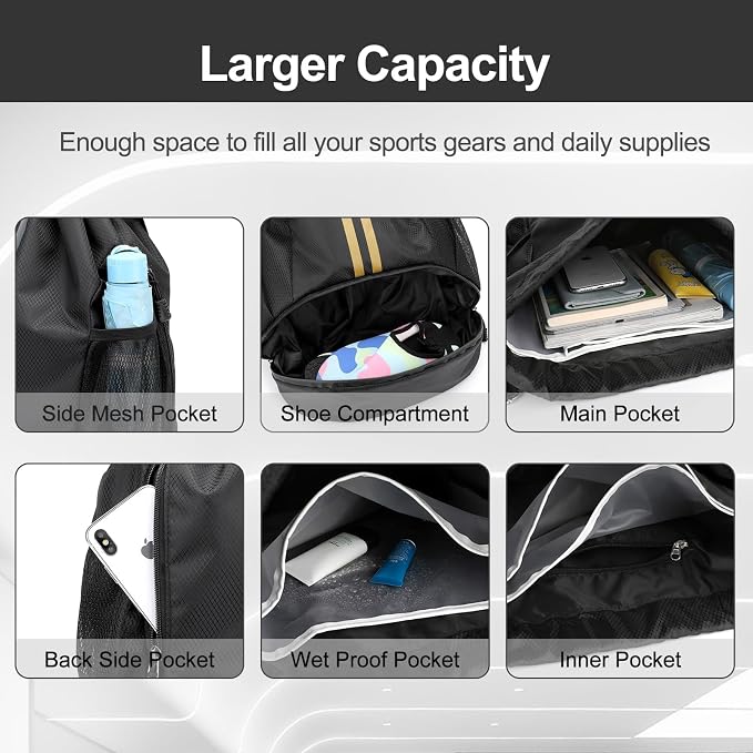 Hoedia Sports Drawstring Backpack - Image 4