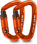 UIAA Certified Professional Heavy Duty Large Locking Carabiner Clips Climbing by AINIKEY