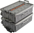 YakAttack TracPak Combo Kit – Battleship Grey | 2 Stackable Storage Boxes + by YakAttack