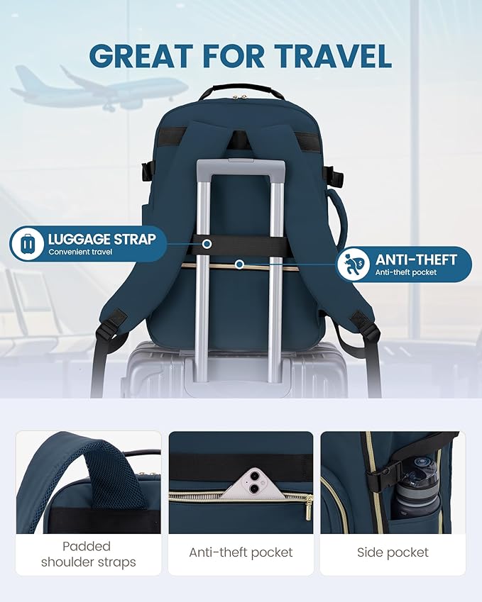 LOVEVOOK Travel Backpack for Women & Men 50L, Airline Approved Carry On - Image 6