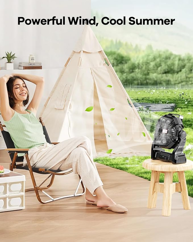 30000mAh Rechargeable Camping Fan - Image 2