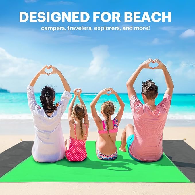 EASYFUN Beach Blanket Sandproof Oversized, Portable Picnic Mat - Image 7