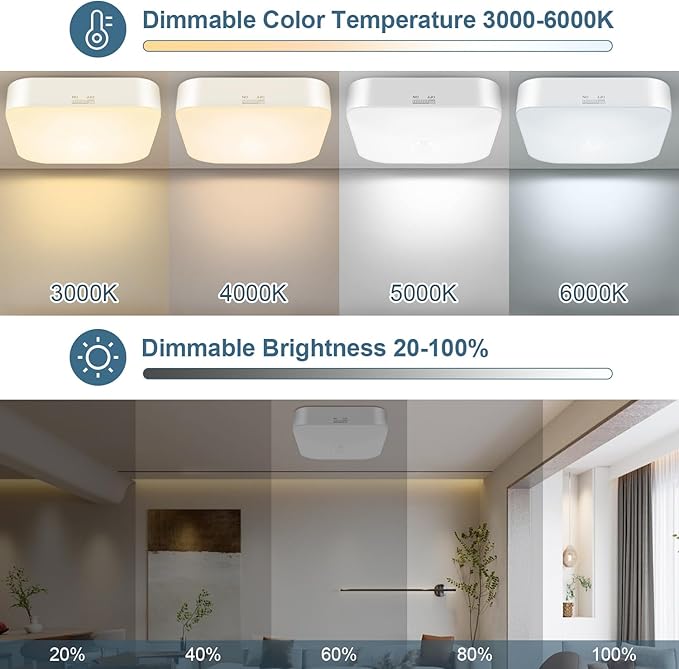 WhitePoplar Motion Sensor Rechargeable Ceiling Light Indoor - Image 2
