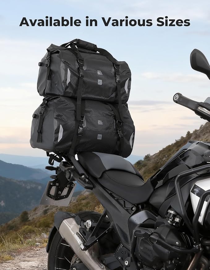 KEMIMOTO Waterproof Motorcycle Dry Bag – Duffle Tail Bag Soft Luggage, - Image 4