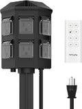 TiFFCOFiO Outdoor Power Stake Timer, 100FT Remote Control, Dusk to Dawn by TiFFCOFiO