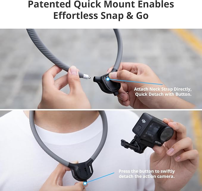 PGYTECH CapLock Quick Release Action Camera Neck Mount, Large Size Adjustable - Image 5