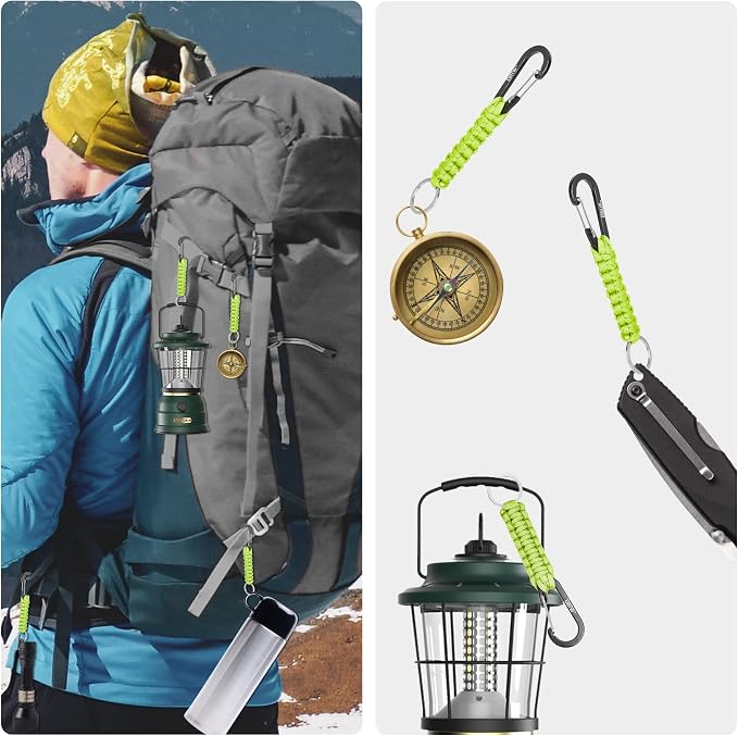 EOTW Paracord Keychain for Men Women Paracord Carabiner Backpack Keychain - Image 2